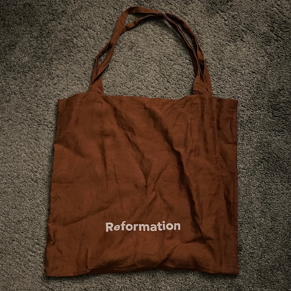 Reformation Earthy Brown Tote Bag